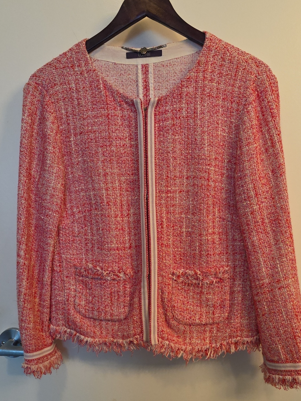 Vintage Laurel By Escada Coral Tweed Jacket